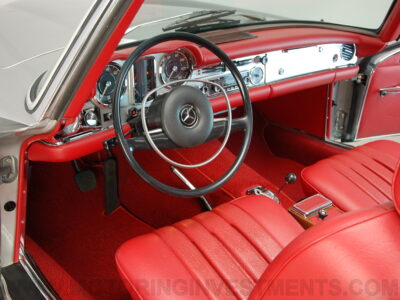 1971 Mercedes 280SL cockpit drivers side, red