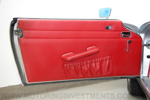 1971 Mercedes 280SL interior door panel, left red